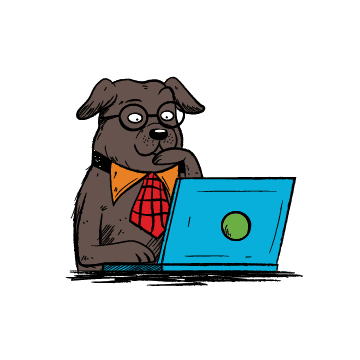 illustrated-dog-on-lap-top