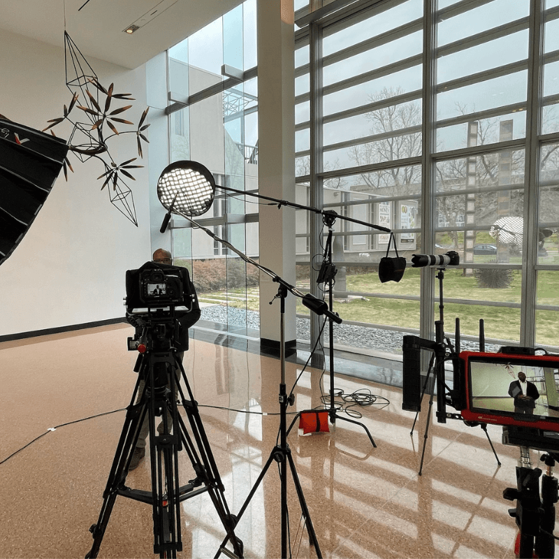 indoor-setting-showing- professional-video-shoot-setup
